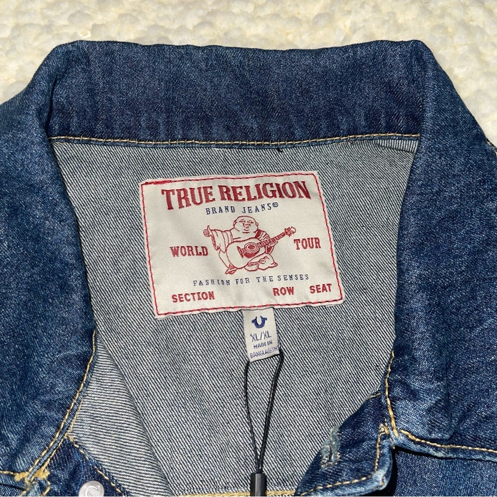 True Religion Denim Trucker Jacket - Medium Dreamy Wash - Picture 6 of 9